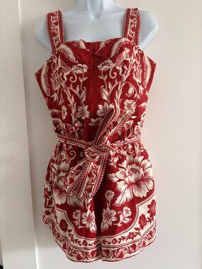 NWT Farm Rio Guanacaste Romper Medium- Linen blend- Pockets!!